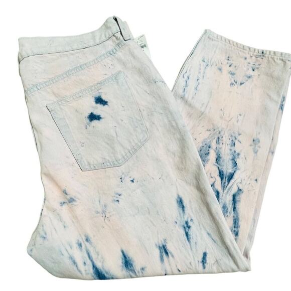 Gap Cheeky Straight High Rise Tie Dye Jeans NWT Size 16/33 - Picture 2 of 13